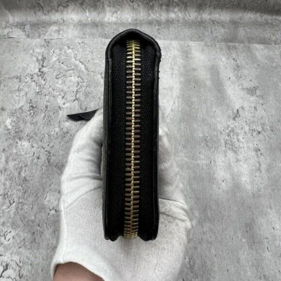 Authentic Louis Vuitton Monogram Empreinte Leather Zippy Long Wallet Black LV - Picture 5 of 10